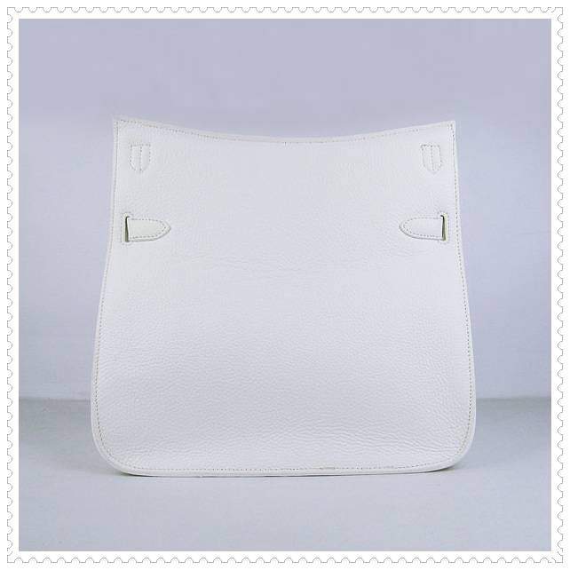 Hermes Jypsiere shoulder bag white with silver hardware